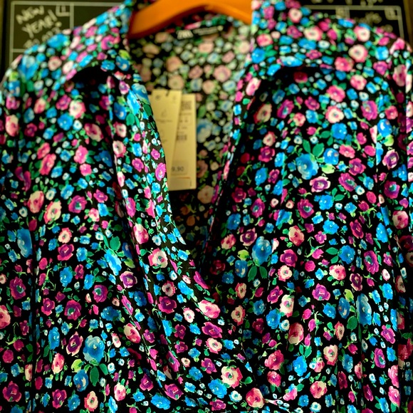 Zara Short Satin Effect Dress - Picture 5 of 6